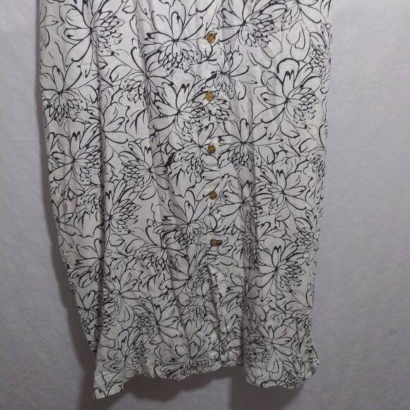 Old Navy Sleeveless Button-Front Linen-Blend Midi Shift Dress Size XXL - Picture 5 of 12